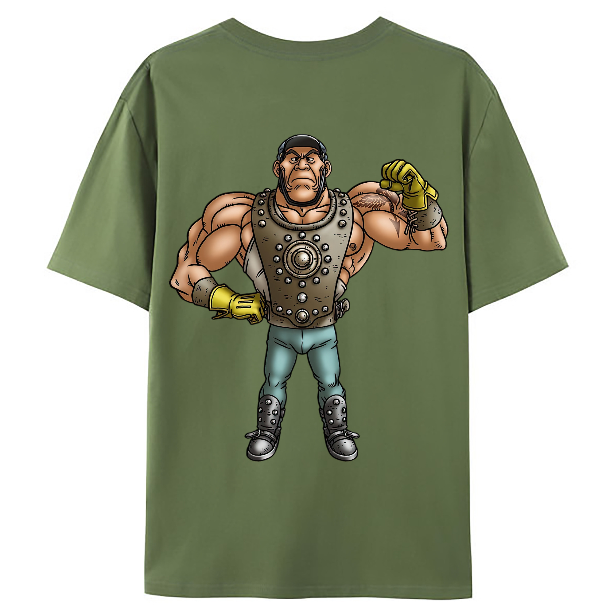 （画像用） ドラゴンクエスト Doragon Kuesuto Dragon Quest 綿100％ メンズ半袖Tシャツ（バックプリント） 通気性